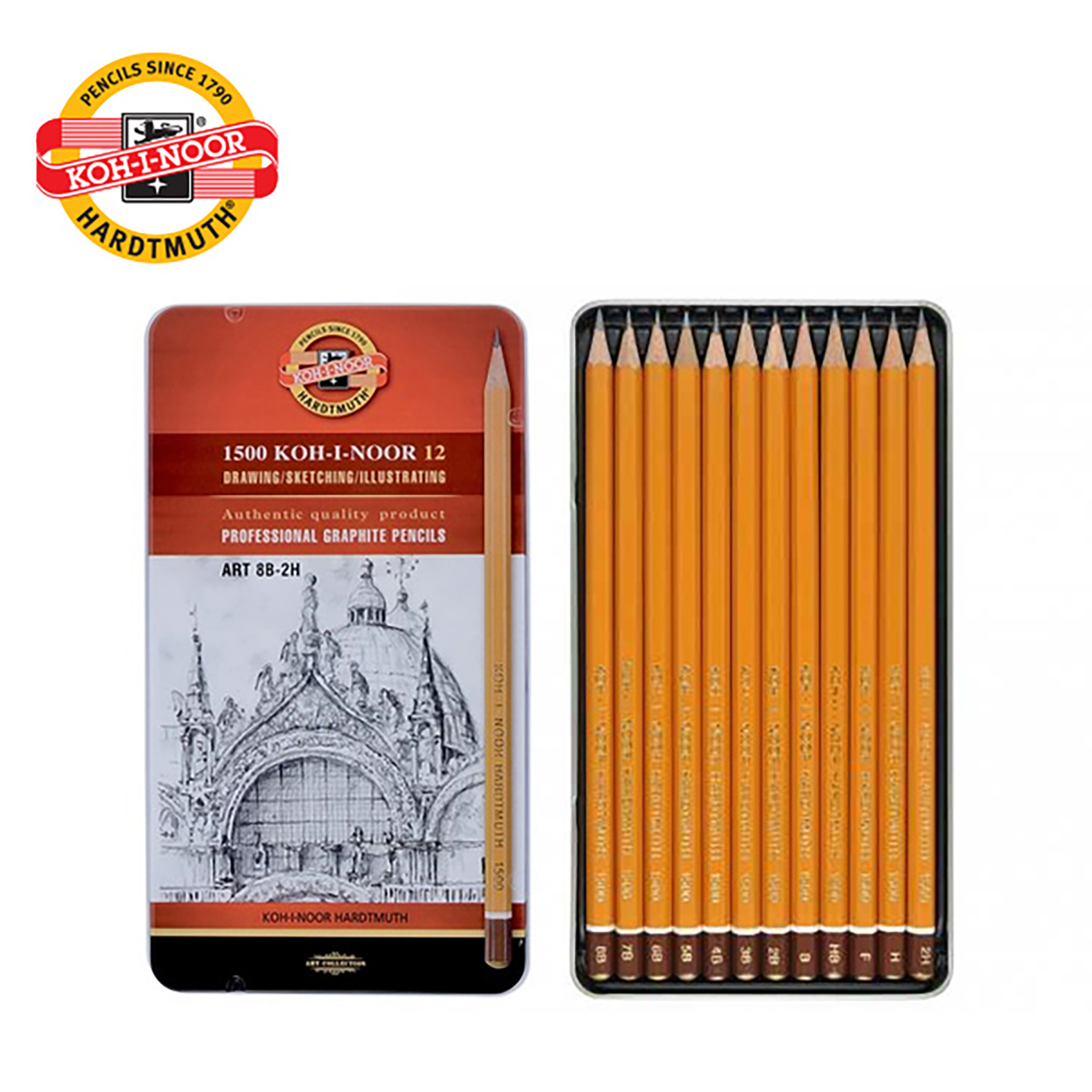 GRAFITNE OLOVKE ART SET 8B - 2H 1502012008 - KOH-I-NOOR | Slikarski pribor | NBK