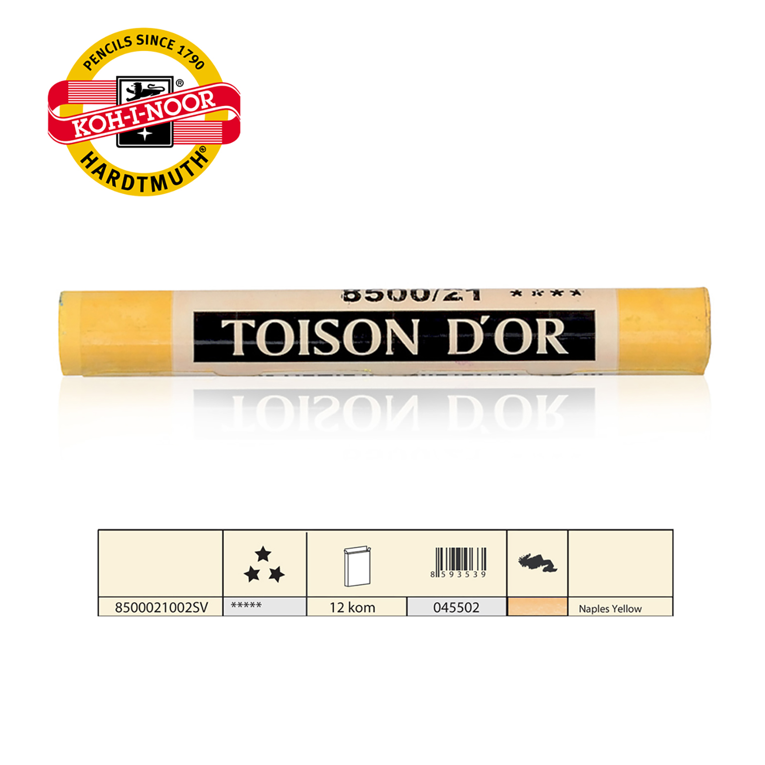 SUVI PASTEL NAPLES YELLOW 8500021 - KOH-I-NOOR | Slikarski pribor - slika 2 | NBK