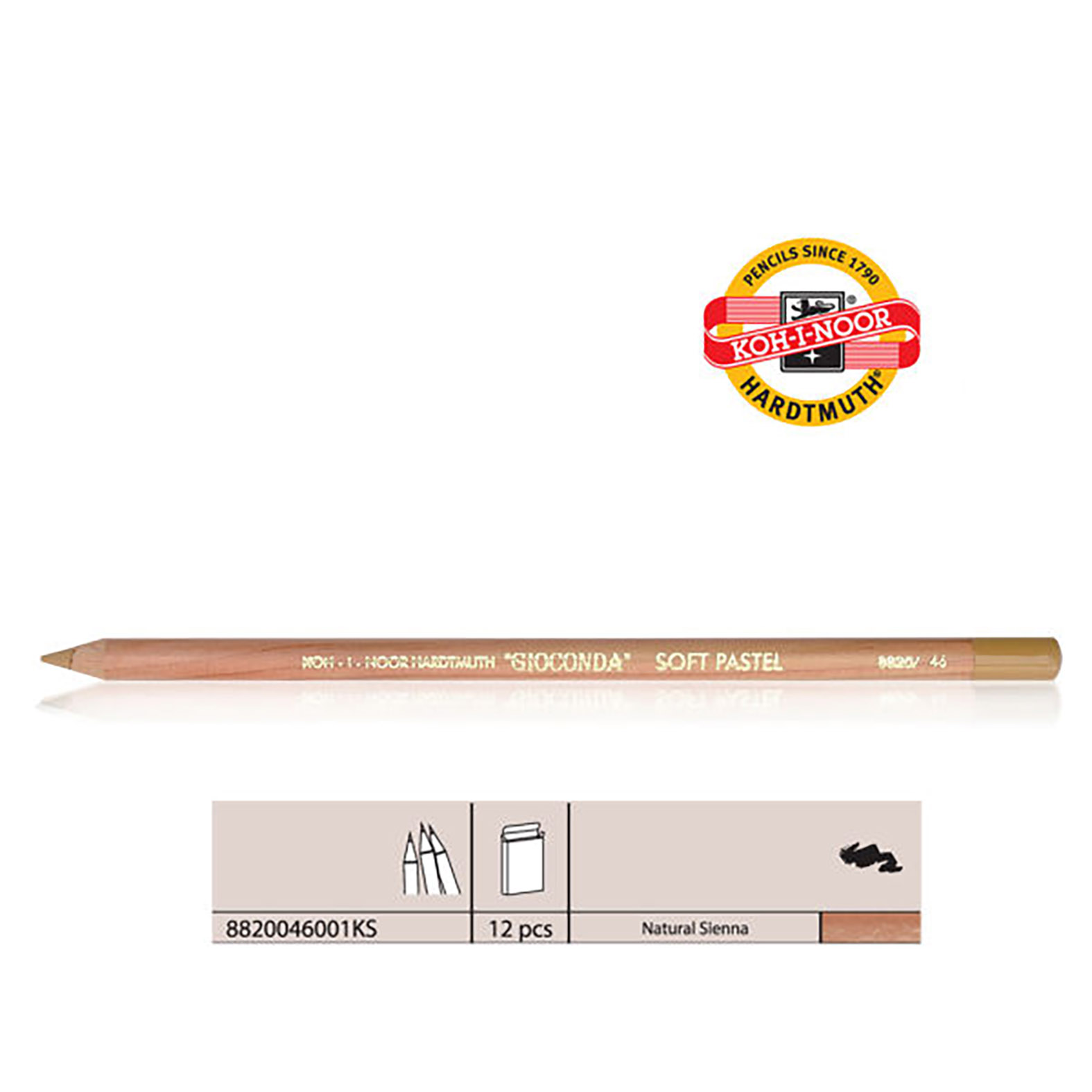 KREDA PASTELNA NATURAL SIENNA 8820046 - KOH-I-NOOR | Slikarski pribor | NBK