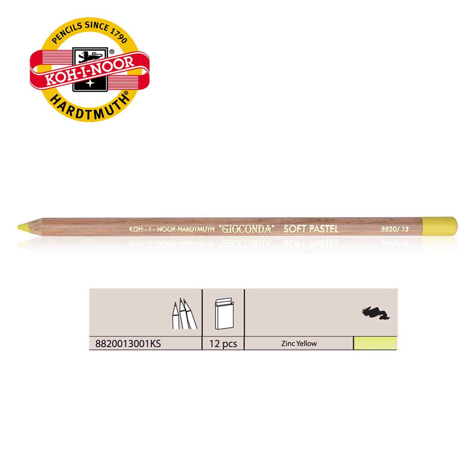 KREDA PASTELNA YELLOW ZINC 8820013 - KOH-I-NOOR | Slikarski pribor | NBK