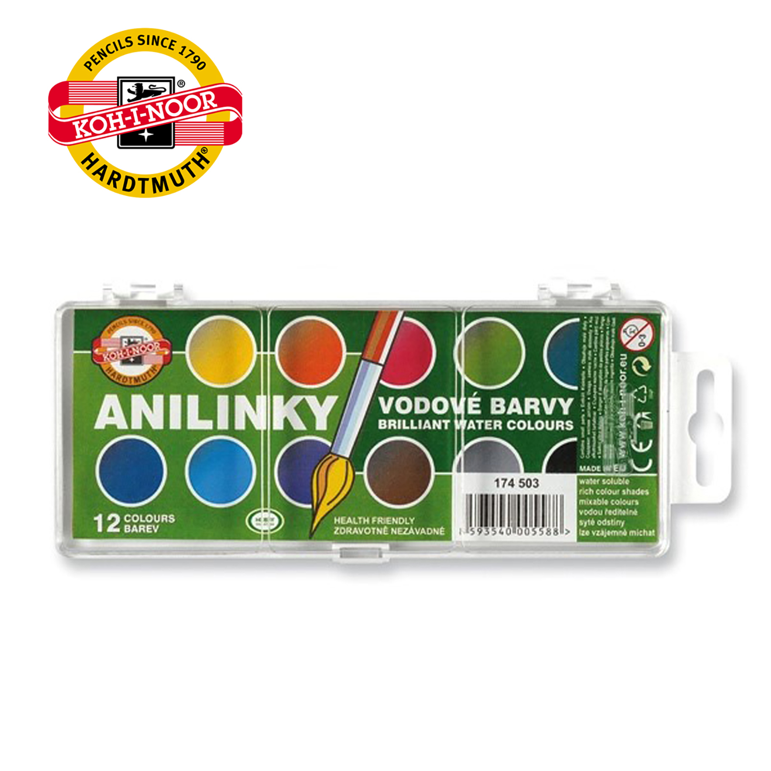 VODENE BOJE BRILLIANT 1/12 0174503 - KOH-I-NOOR | Školski pribor | NBK