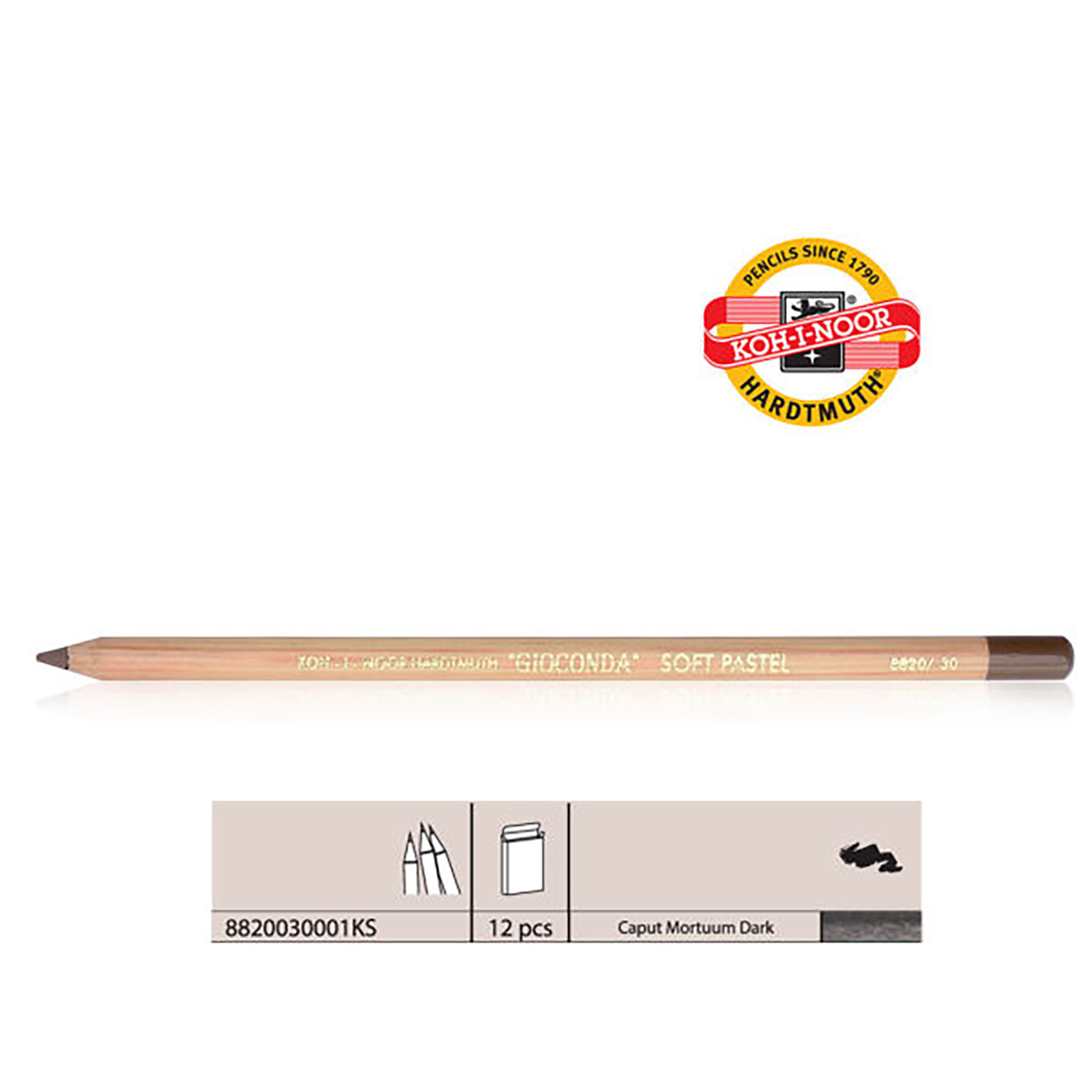 KREDA PASTELNA CAPUT MORTUUM DARK 8820030 - KOH-I-NOOR | Slikarski pribor | NBK