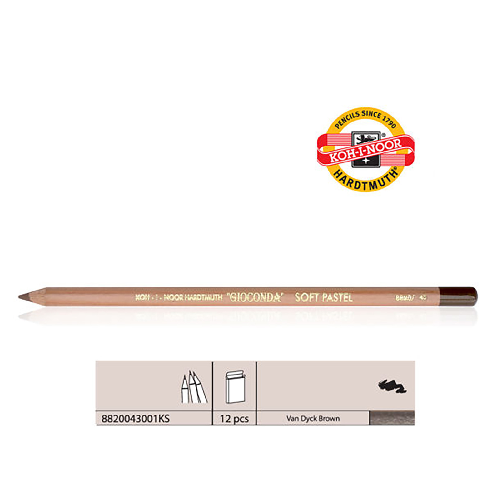 KREDA PASTELNA BROWN  FAWN 8820045 - KOH-I-NOOR | Slikarski pribor | NBK