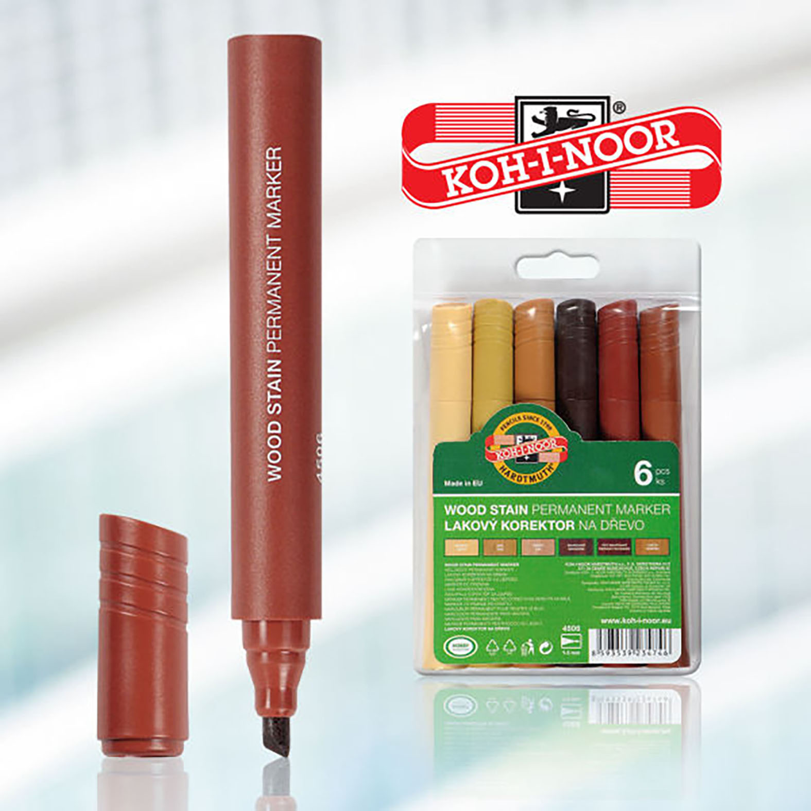 SET MARKERA ZA DRVO 1/6 4506 - KOH-I-NOOR | Pisaći pribor | NBK