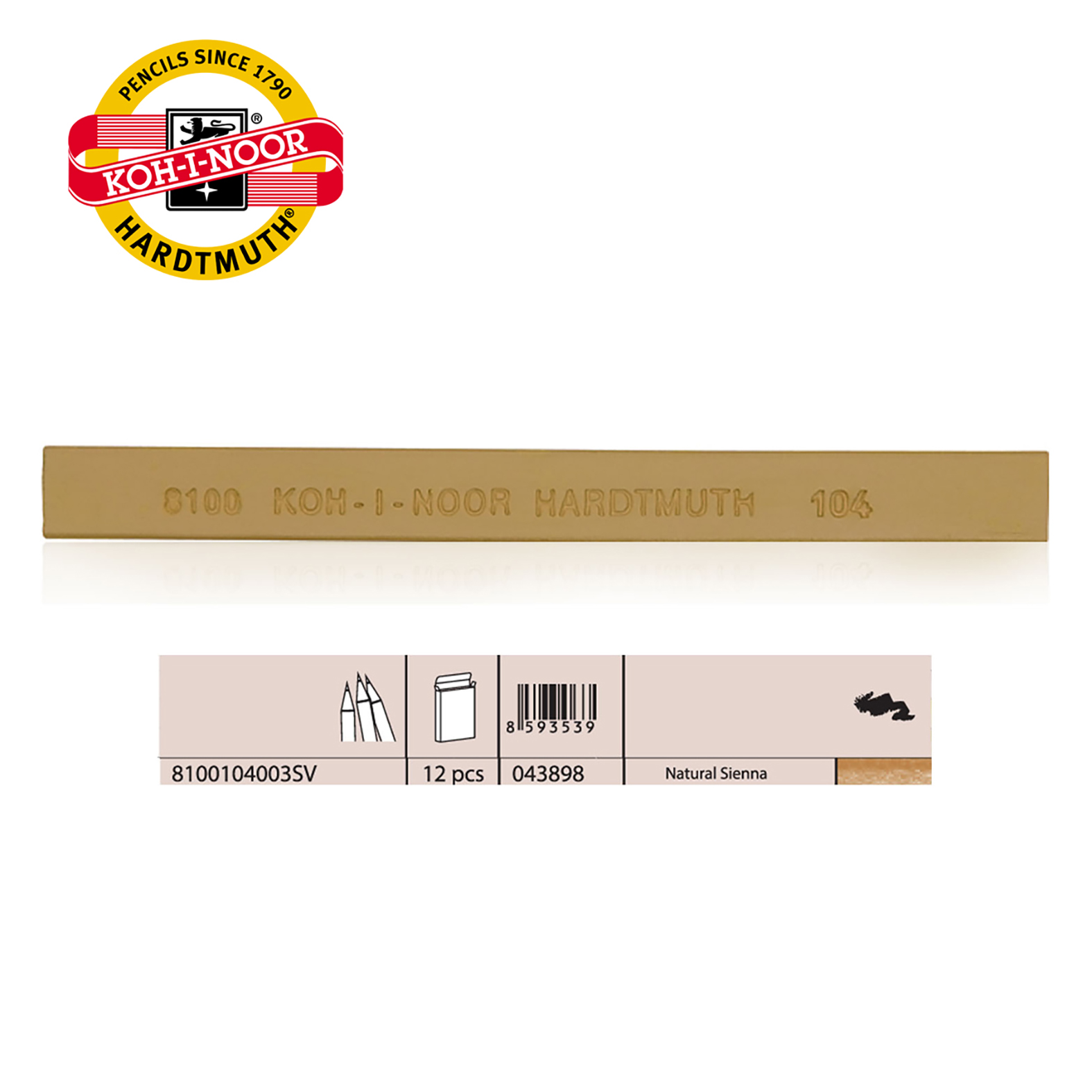 ULJANI PASTEL TVRDI SIENA NATURAL 8100104 - KOH-I-NOOR | Slikarski pribor | NBK