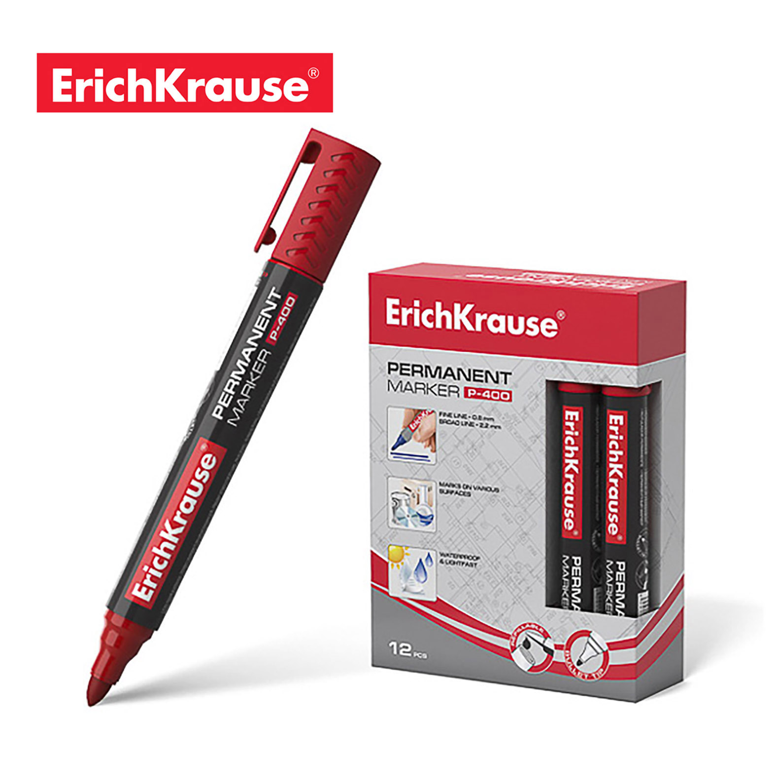 MARKER P-400 CRVENI PUNJIVI 30988 - ERICHKRAUS | Pisaći pribor | NBK