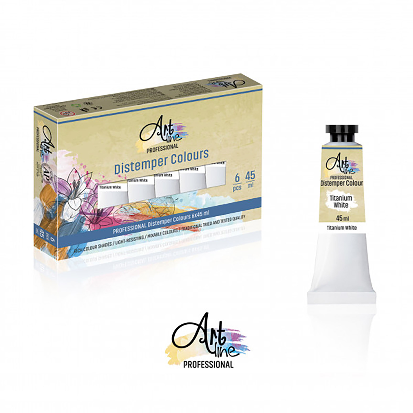 TEMPERA ARTLINE TITANIJUM BELA 45ML ART014 - ARTLINE | Slikarski pribor | NBK
