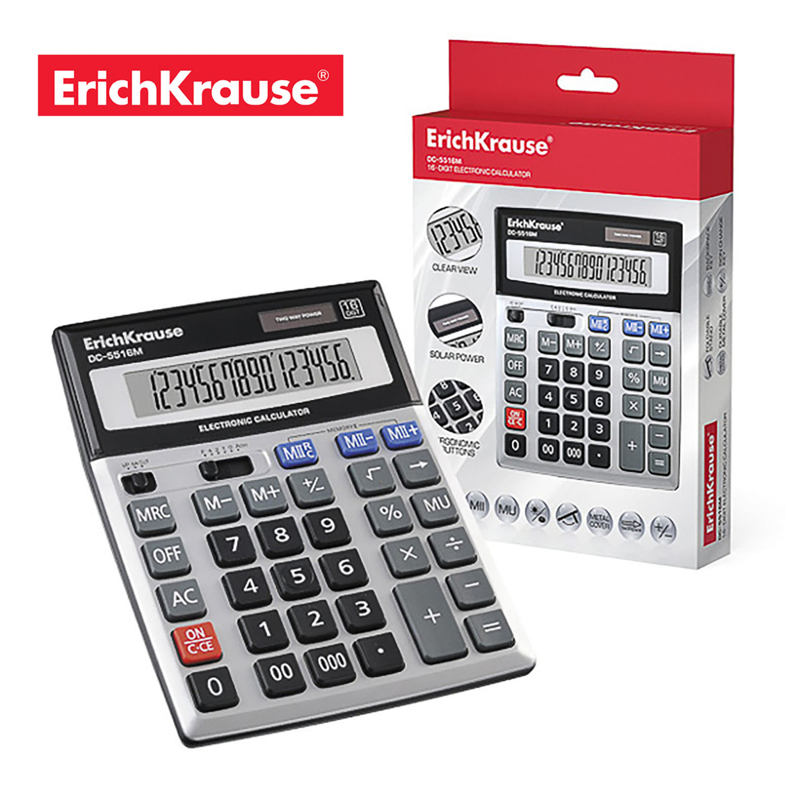 KALKULATOR 16 CIFARA DC-5516 45516 - ERICHKRAUS | Kancelarijski materijal | NBK