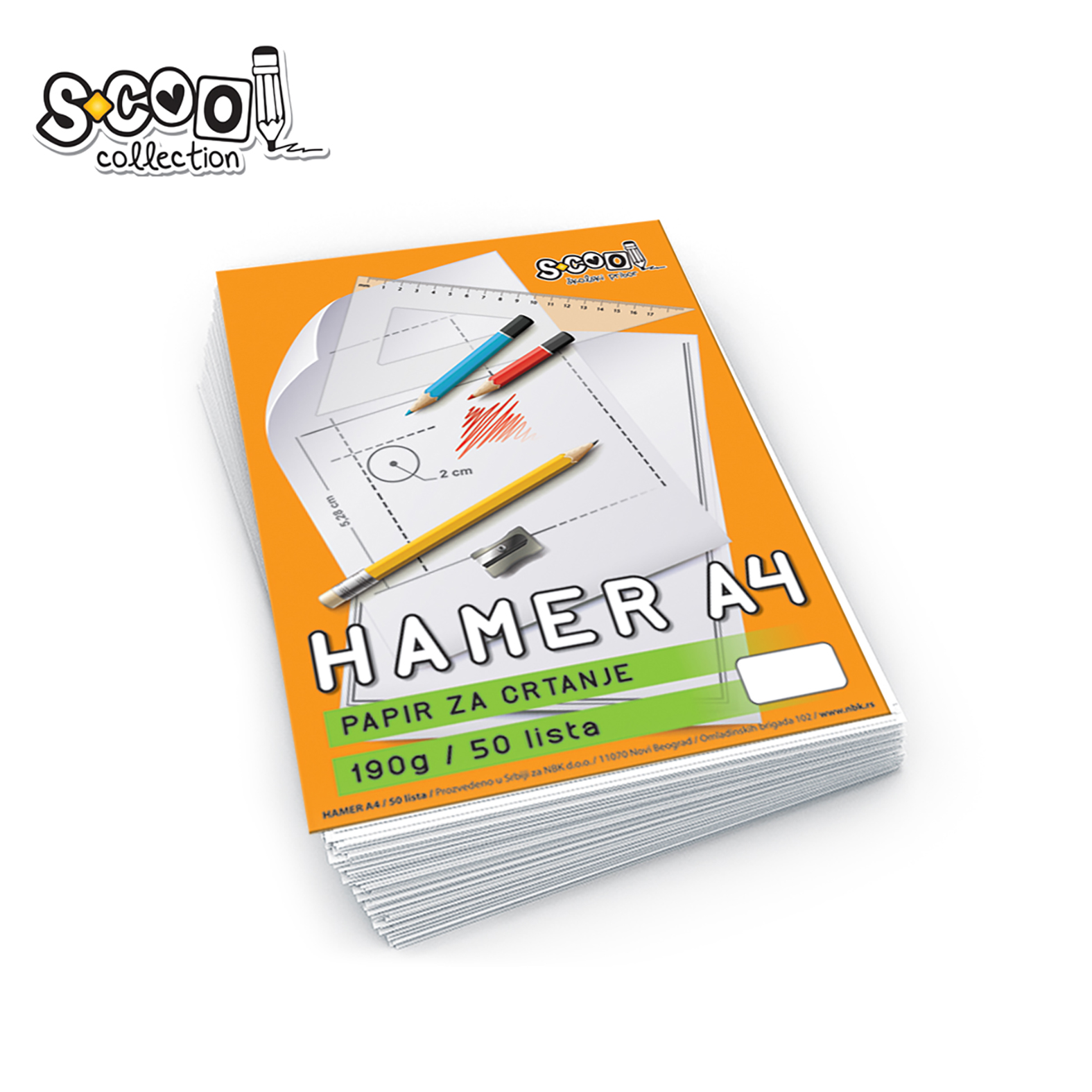 HAMER A4 50L 190GR SC116 - S-COOL | Školski pribor | NBK