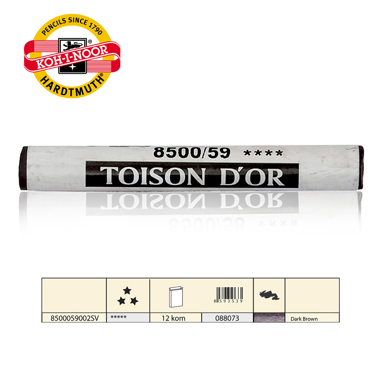 SUVI PASTEL DARK BROWN 8500059 - KOH-I-NOOR | Slikarski pribor - slika 2 | NBK