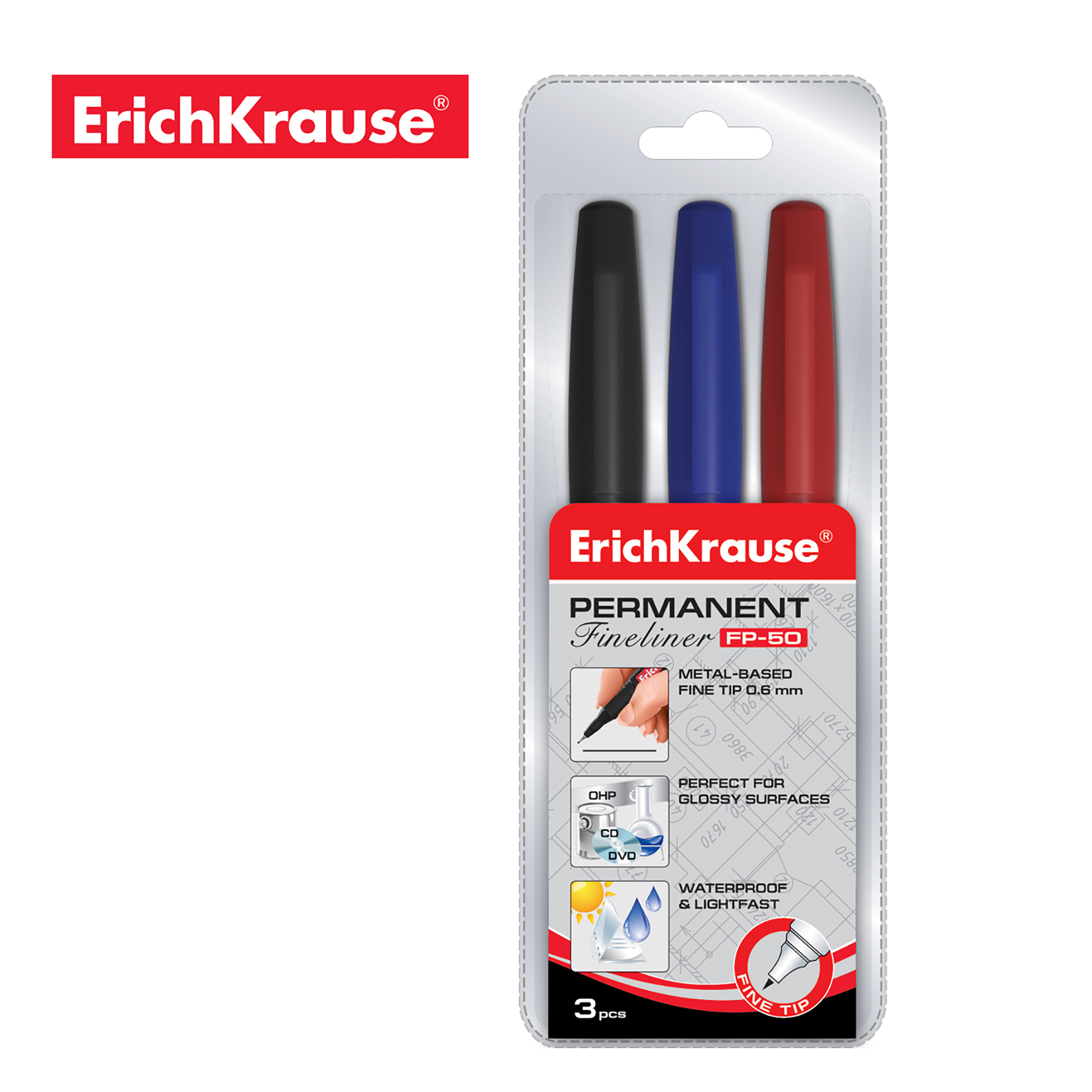 MARKER FINELINER ZA CD SET 1/3  0.6MM 37072** - ERICHKRAUS | Pisaći pribor | NBK