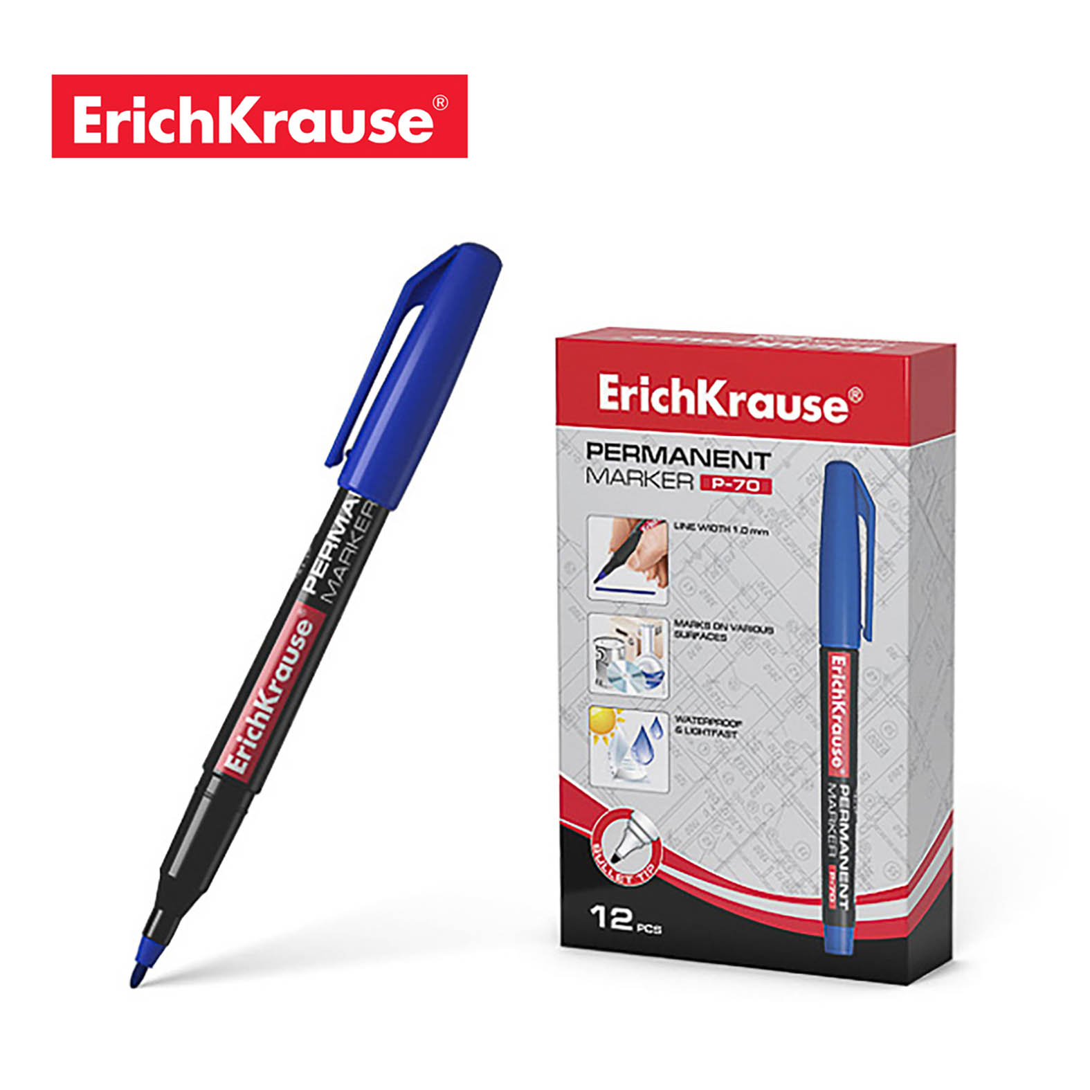 MARKER P70 PLAVI 1.0MM 37074 - ERICHKRAUS | Pisaći pribor | NBK