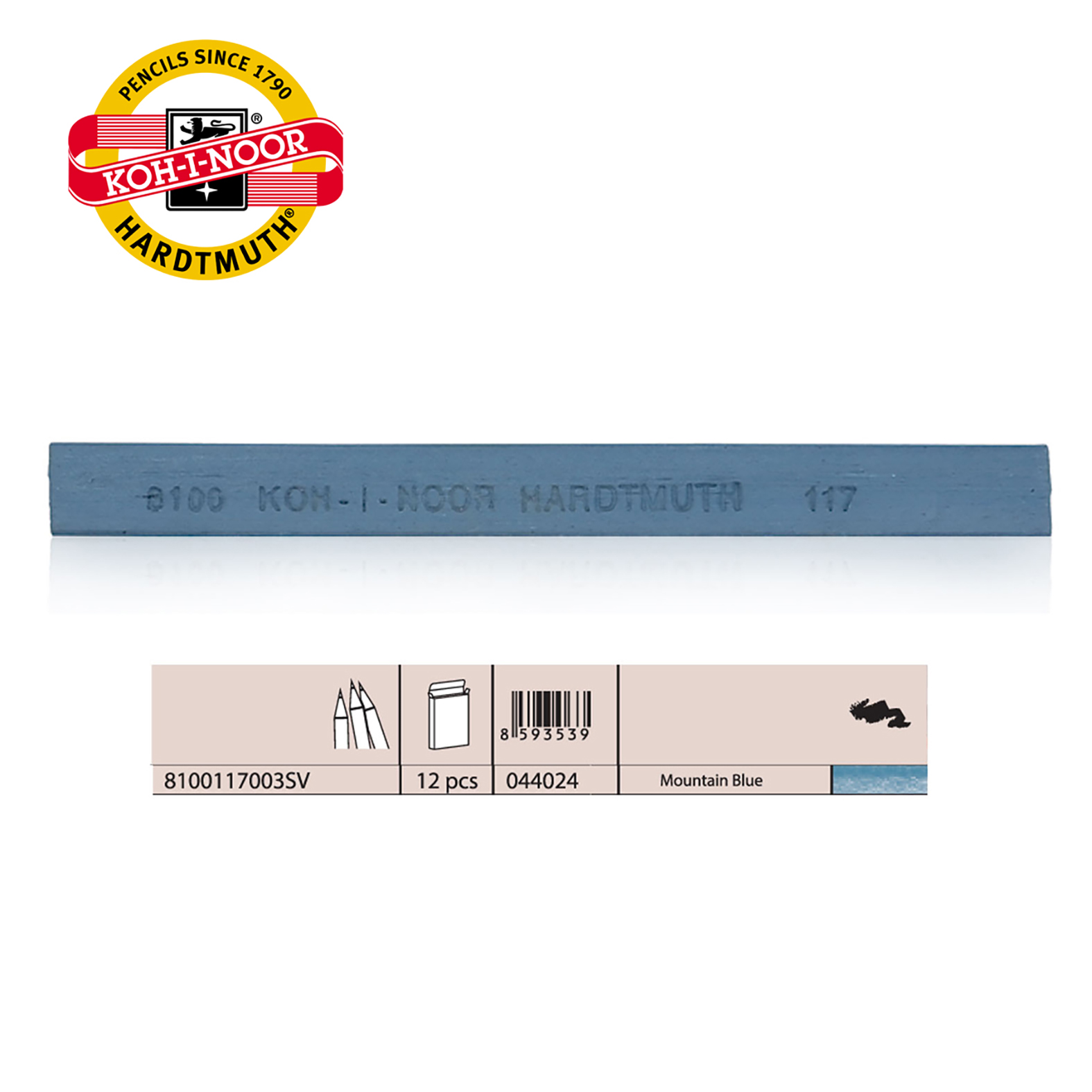 ULJANI PASTEL TVRDI MOUNTAIN BLUE 8100117 - KOH-I-NOOR | Slikarski pribor | NBK
