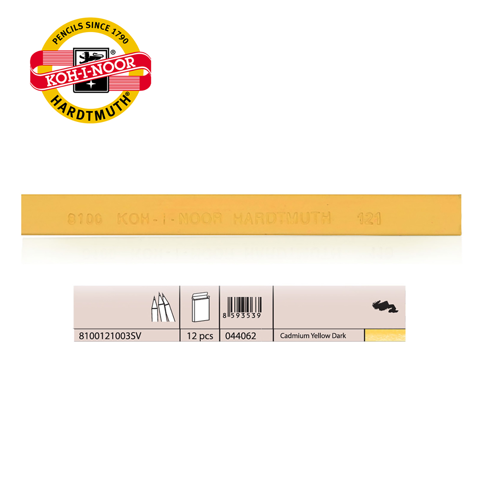 ULJANI PASTEL TVRDI CADMIUM YELLOW DARK 8100121 - KOH-I-NOOR | Slikarski pribor | NBK