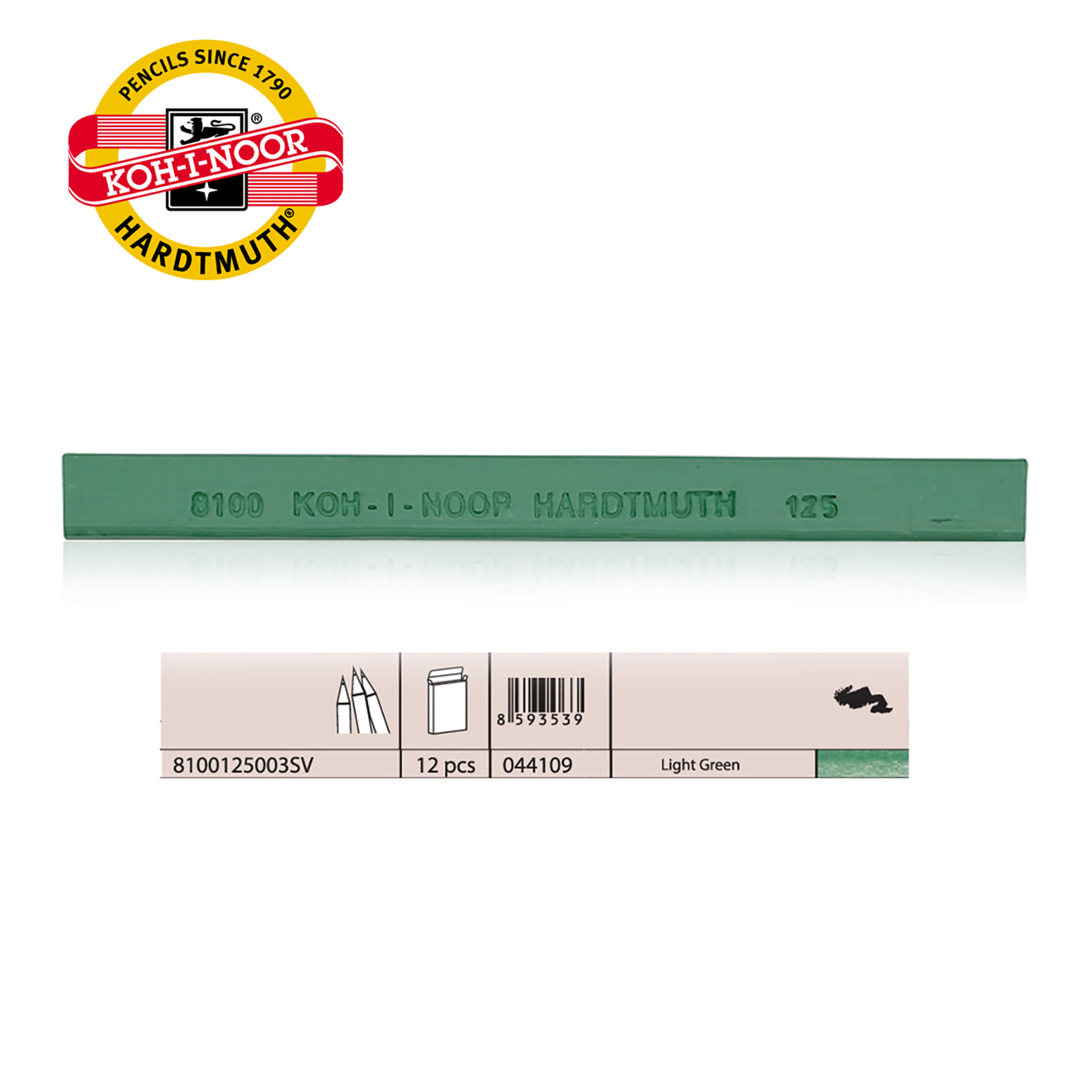 ULJANI PASTEL TVRDI GREEN LIGHT 8100125 - KOH-I-NOOR | Slikarski pribor | NBK