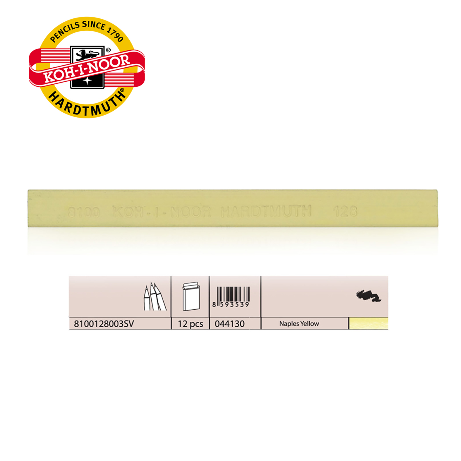 ULJANI PASTEL TVRDI YELLOW NEAPOLITAN 8100128 - KOH-I-NOOR | Slikarski pribor | NBK