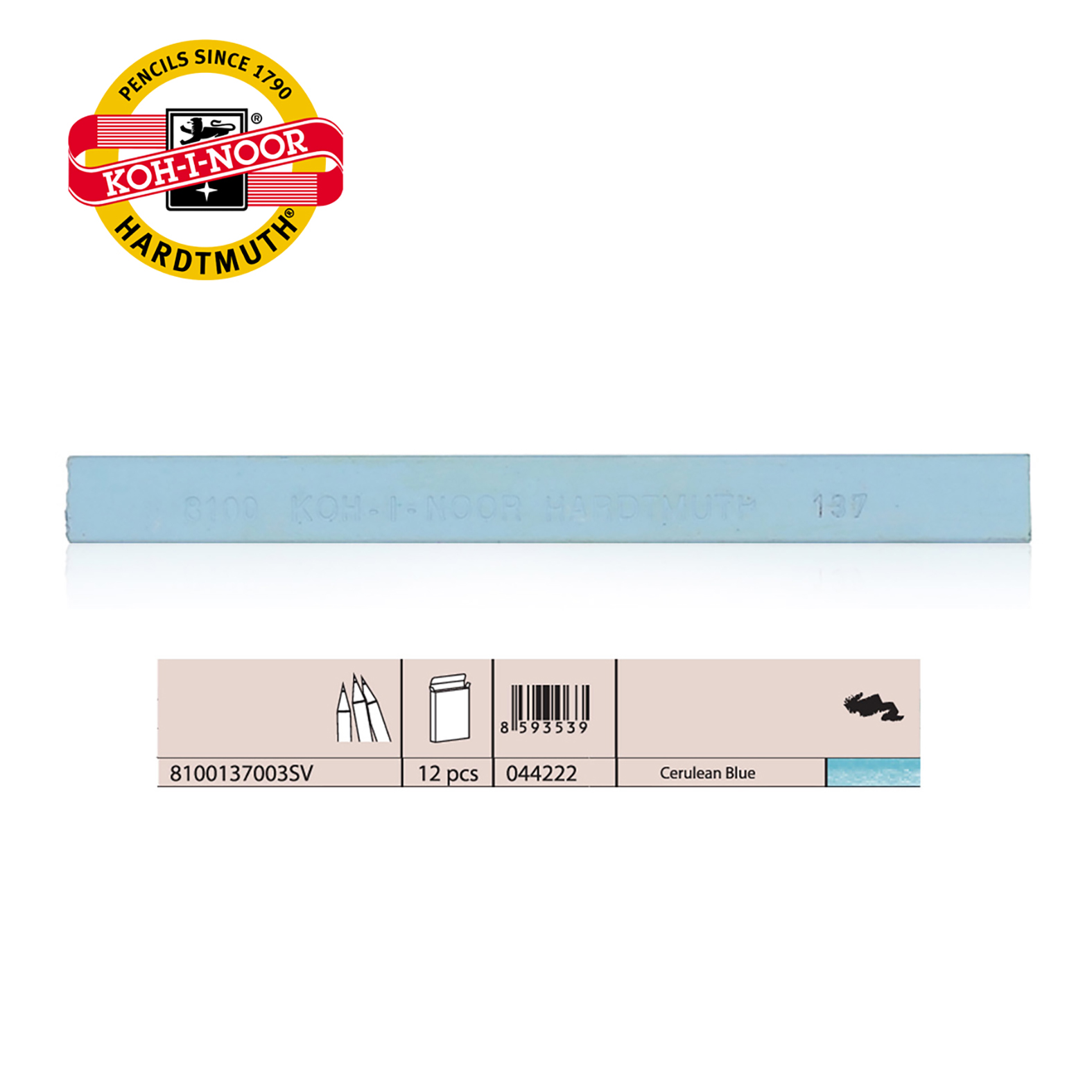 ULJANI PASTEL TVRDI AZURE BLUE 8100137 - KOH-I-NOOR | Slikarski pribor | NBK