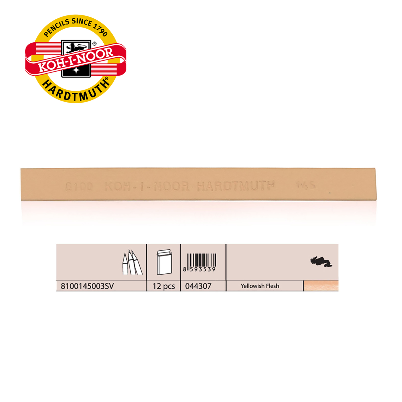 ULJANI PASTEL TVRDI YELLOWISH FLESH 8100145 - KOH-I-NOOR | Slikarski pribor | NBK