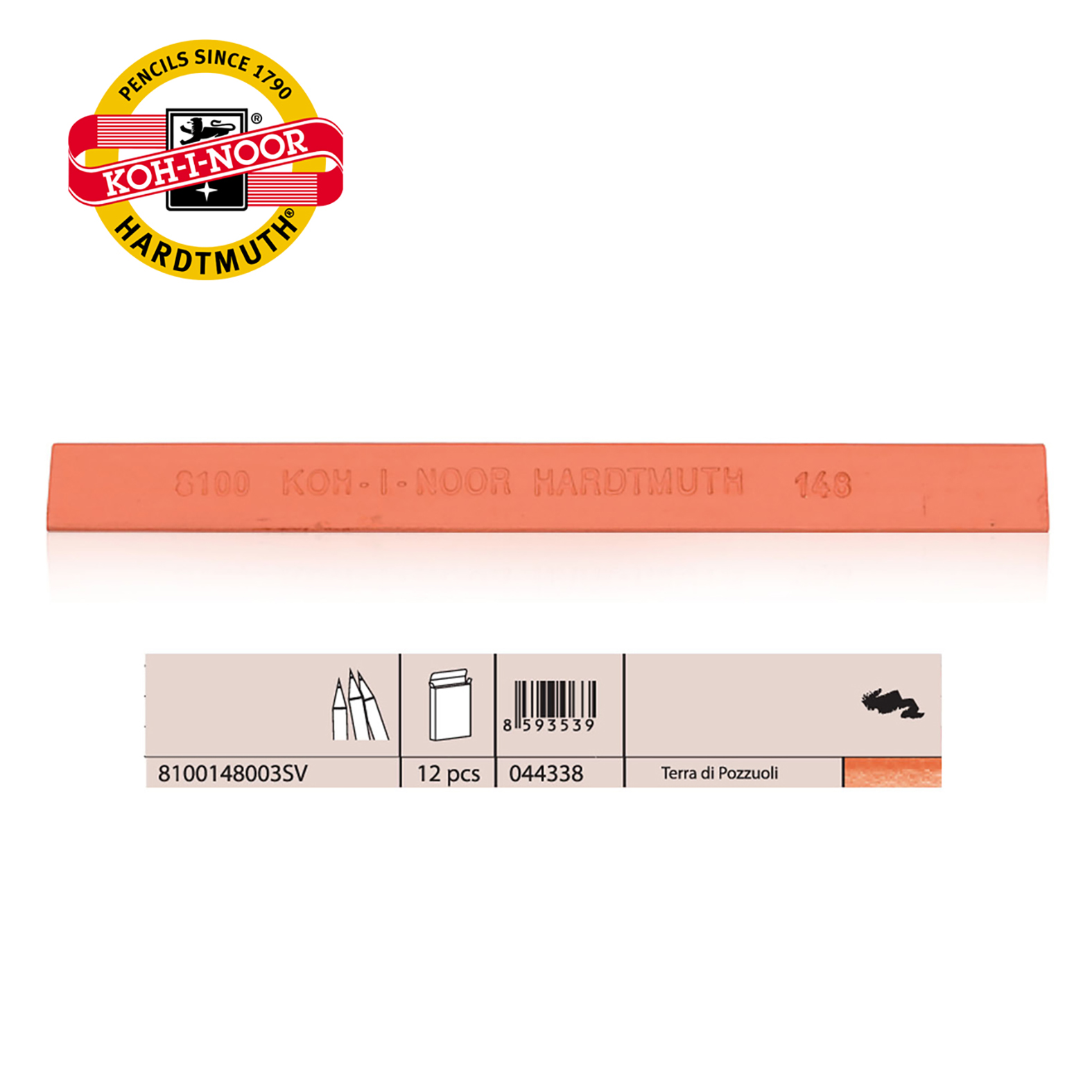 ULJANI PASTEL TVRDI RED POZZUOLA 8100148 - KOH-I-NOOR | Slikarski pribor | NBK