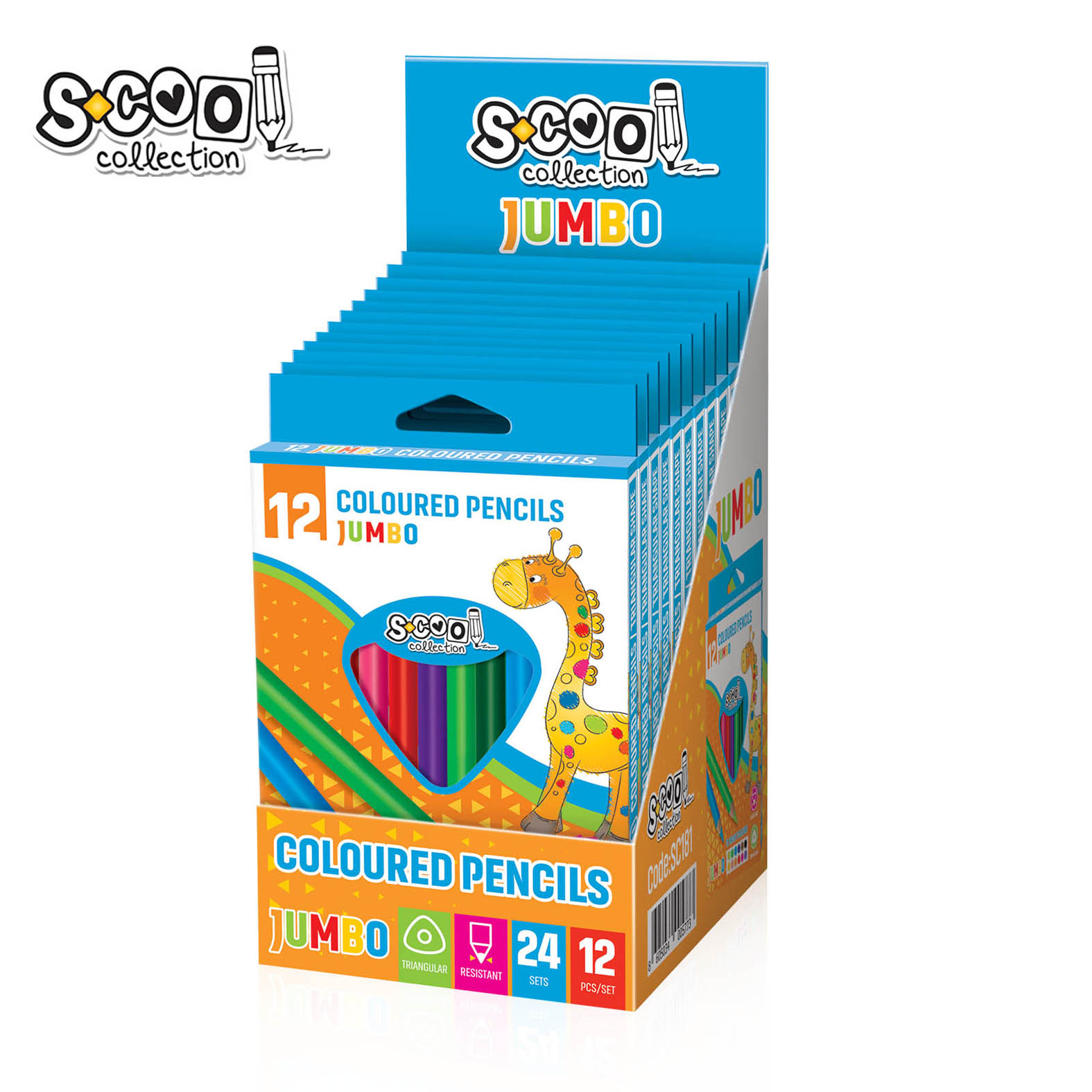 DRVENE BOJE 1/12 JUMBO SC181 - S-COOL | Školski pribor - slika 3 | NBK