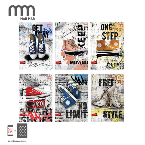 LIPA MILL SVESKA A4 DIKTO SNEAKERS 40L - MAR MAR | Školski pribor | NBK