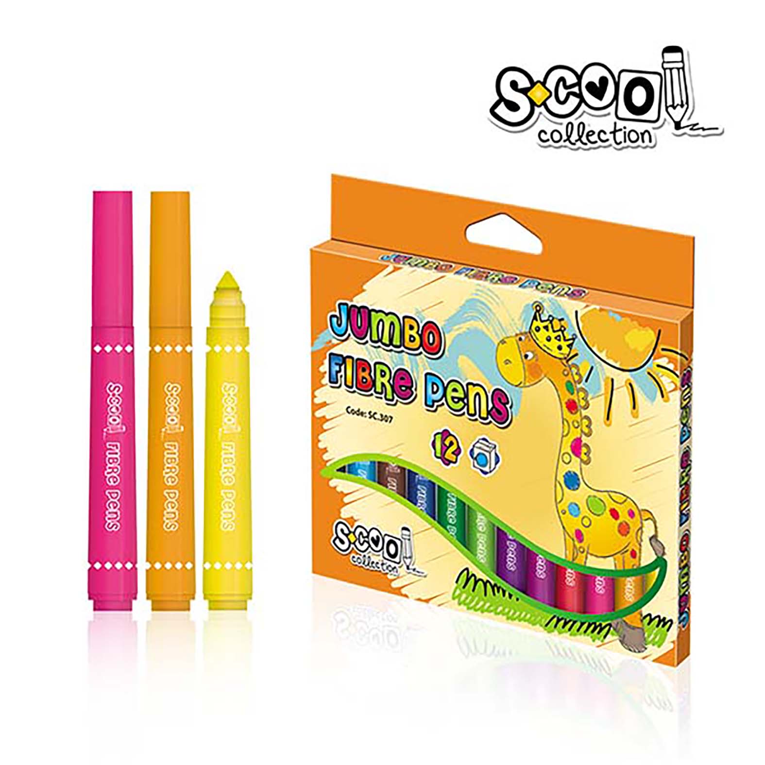 FLOMASTERI 1/12 JUMBO OKRUGLI SC307 - S-COOL | Školski pribor | NBK