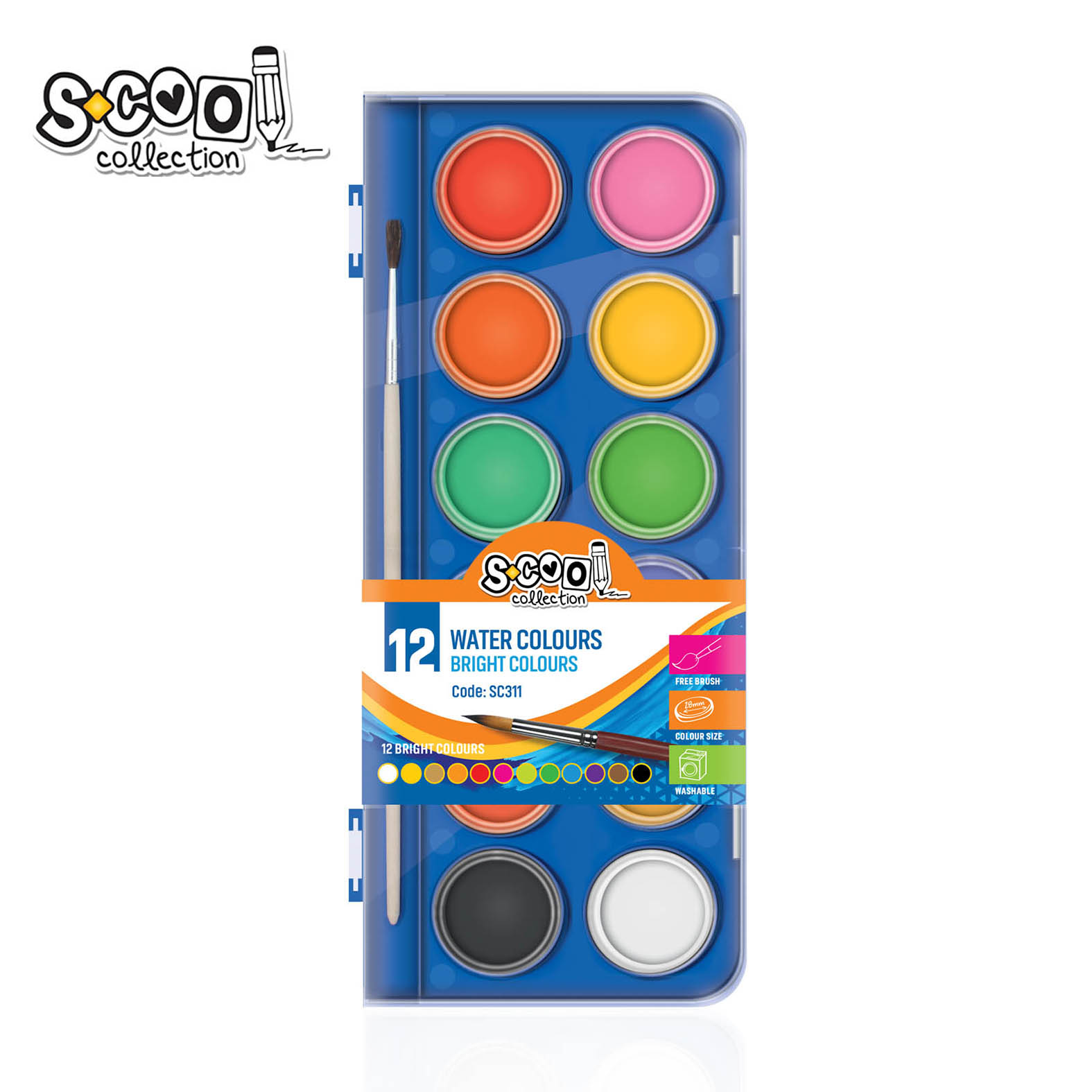 VODENE BOJE 28MM 1/12 PVC SC311 - S-COOL | Školski pribor | NBK