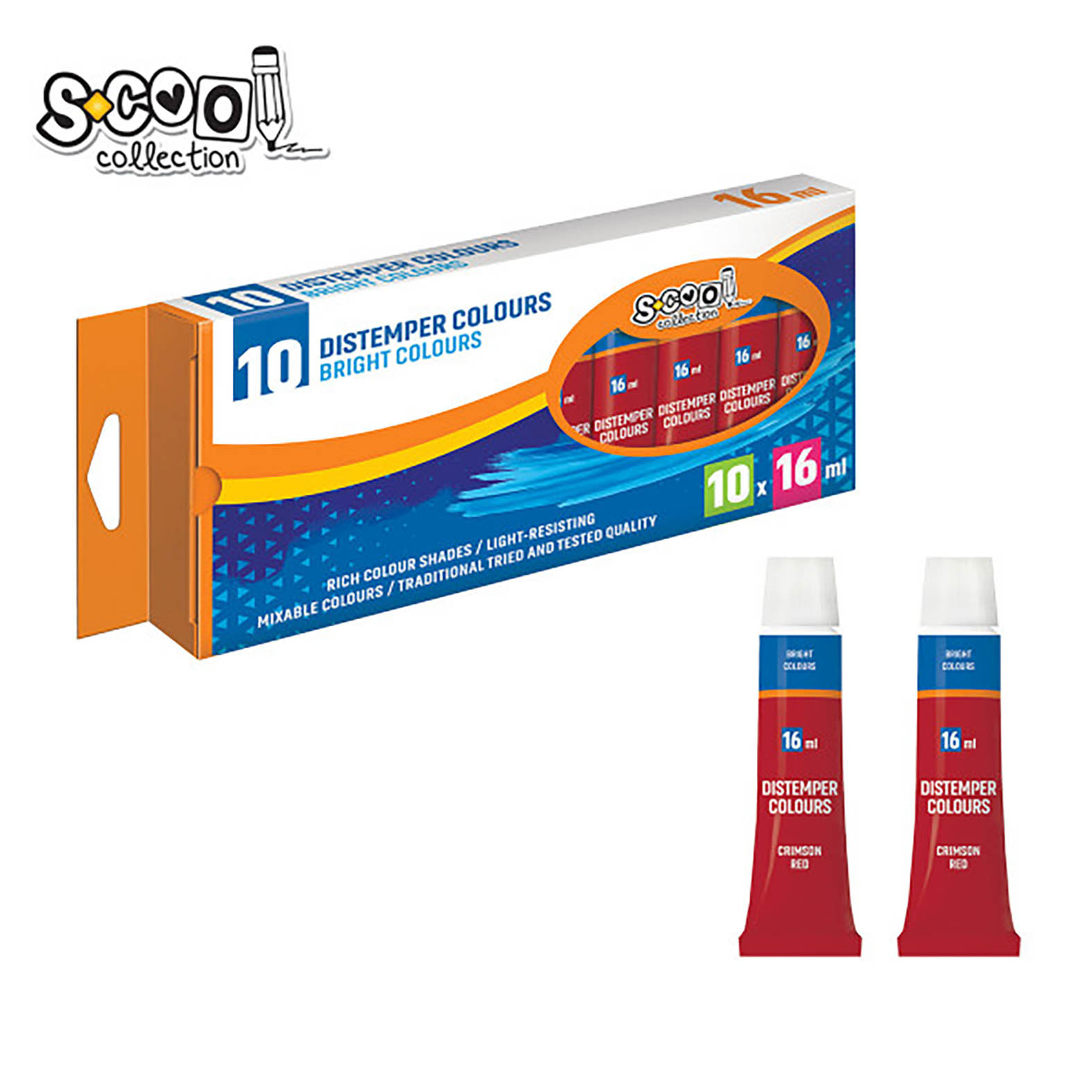 TEMPERA CRVENA SCARLET 16ML SC299 - S-COOL | Školski pribor | NBK