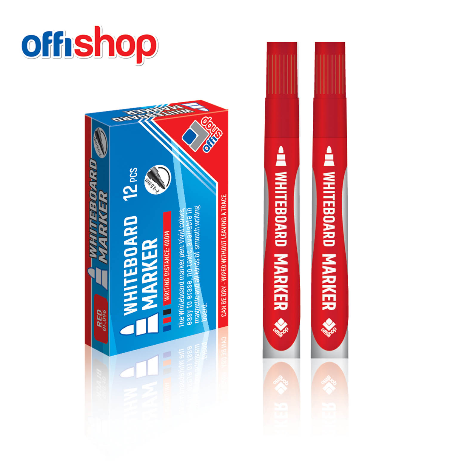 MARKER ZA BELU TABLU CRVENI 2.0-3.5MM OF096 - OFFISHOP | Pisaći pribor | NBK