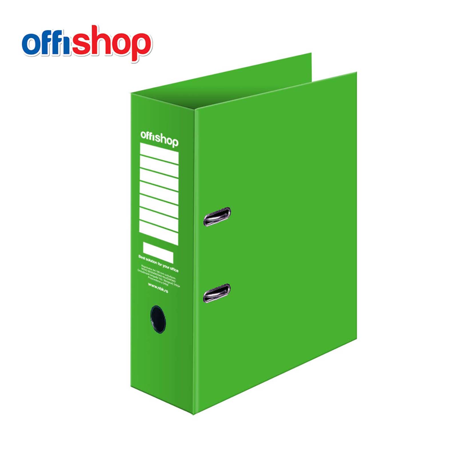 REGISTRATOR SAMOSTOJEĆI A4 ŠIROKI ZELENI PVC+PVC  OF144 - OFFISHOP | Kancelarijski materijal | NBK