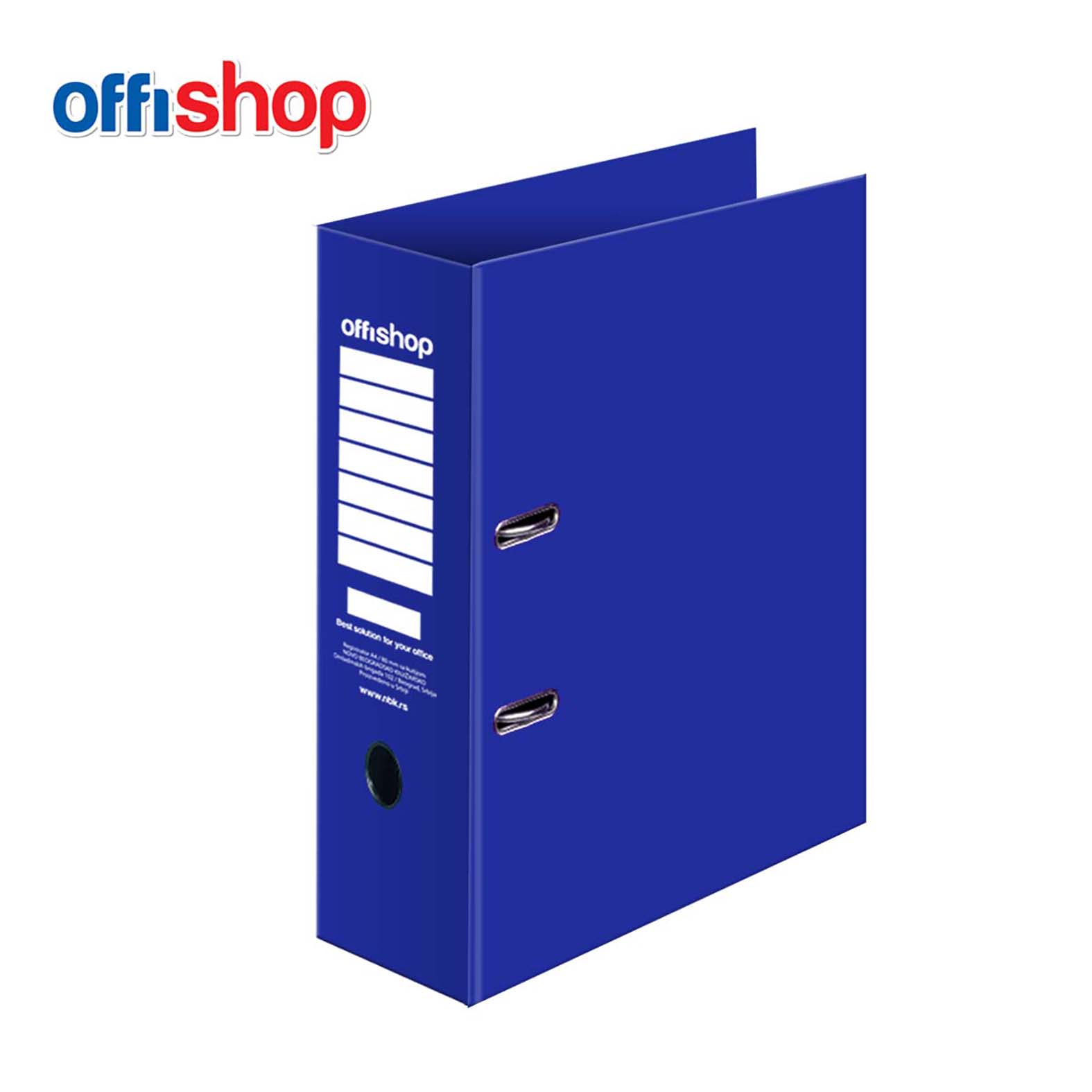 REGISTRATOR SAMOSTOJEĆI A4 ŠIROKI PLAVI PVC+PVC OF143 - OFFISHOP | Kancelarijski materijal | NBK