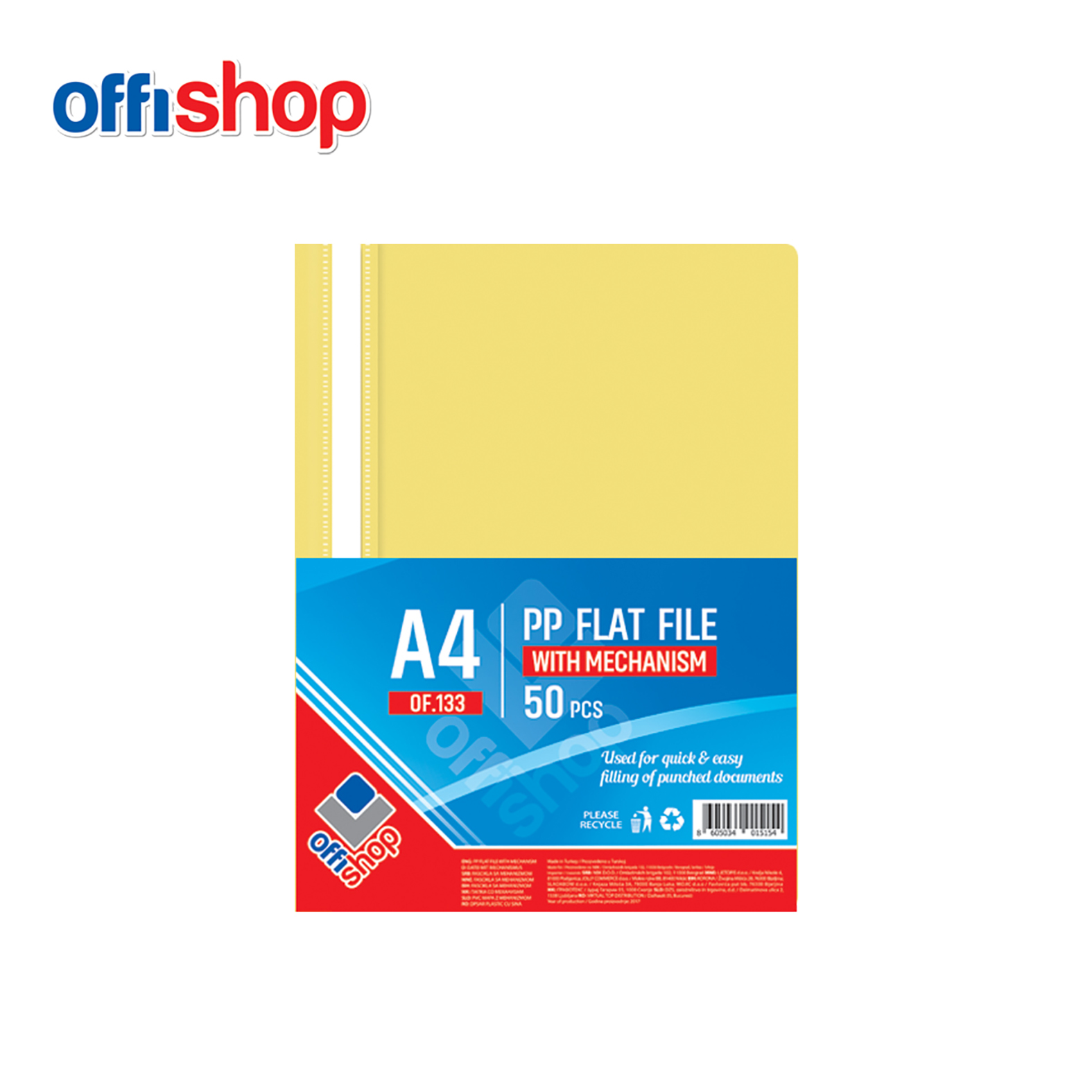 FASCIKLA PVC POLUMEHANIKA ZUTA OF133 - OFFISHOP | Kancelarijski materijal | NBK