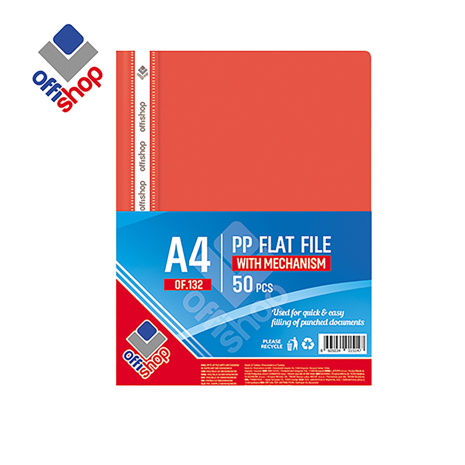 FASCIKLA PVC POLUMEHANIKA CRVENA OF132 - OFFISHOP | Kancelarijski materijal | NBK