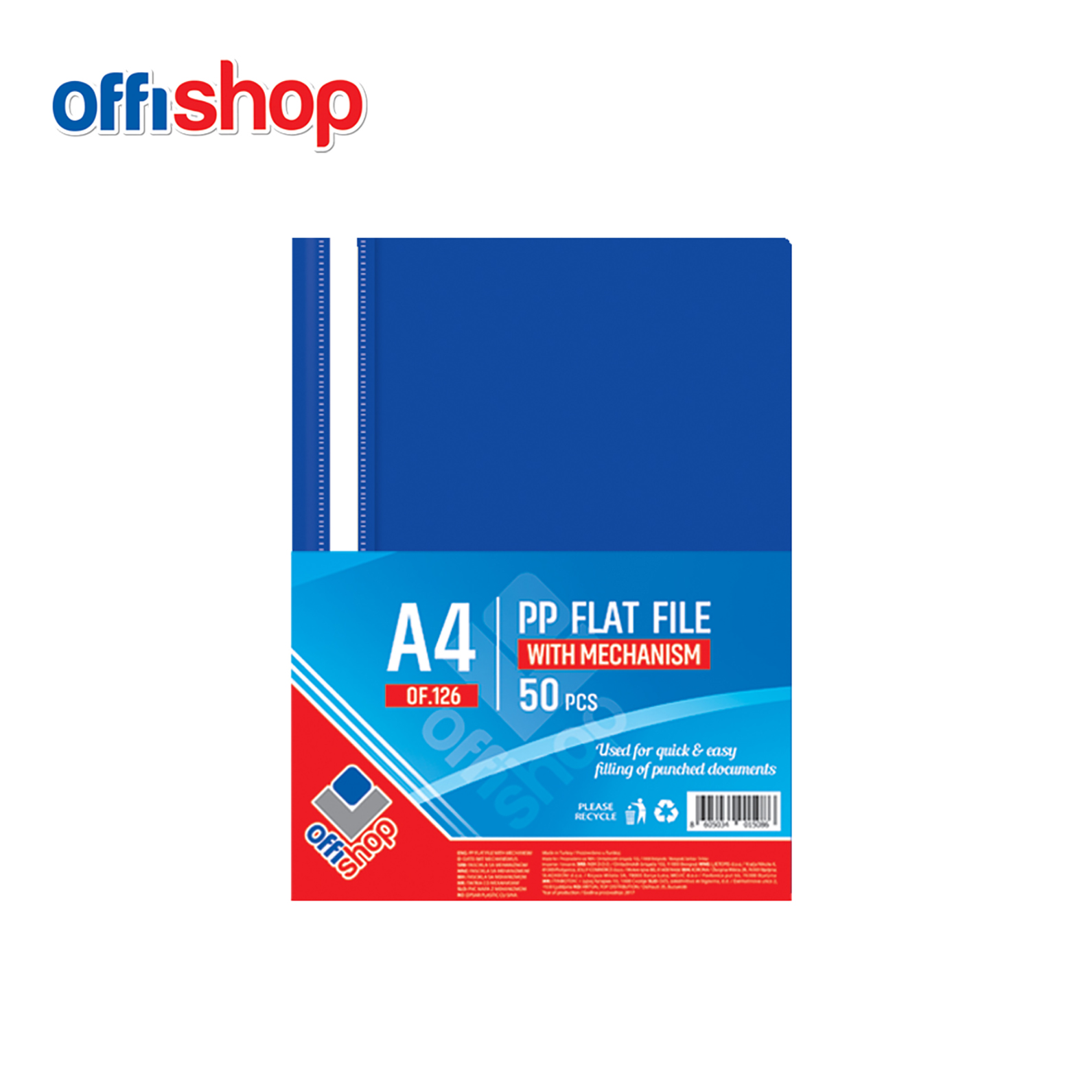 FASCIKLA PVC POLUMEHANIKA PLAVA OF126 - OFFISHOP | Kancelarijski materijal | NBK