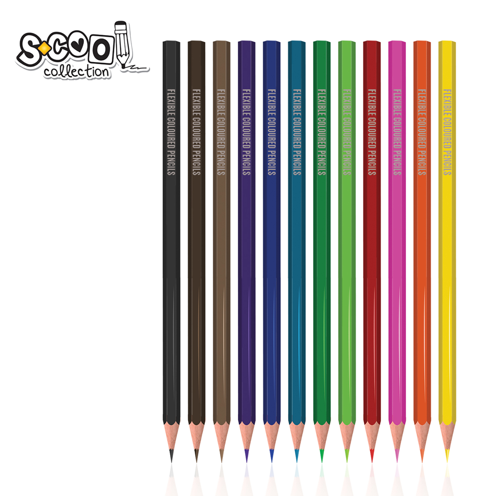 DRVENE BOJE 1/12 FLEXY SC599 - S-COOL | Školski pribor - slika 2 | NBK