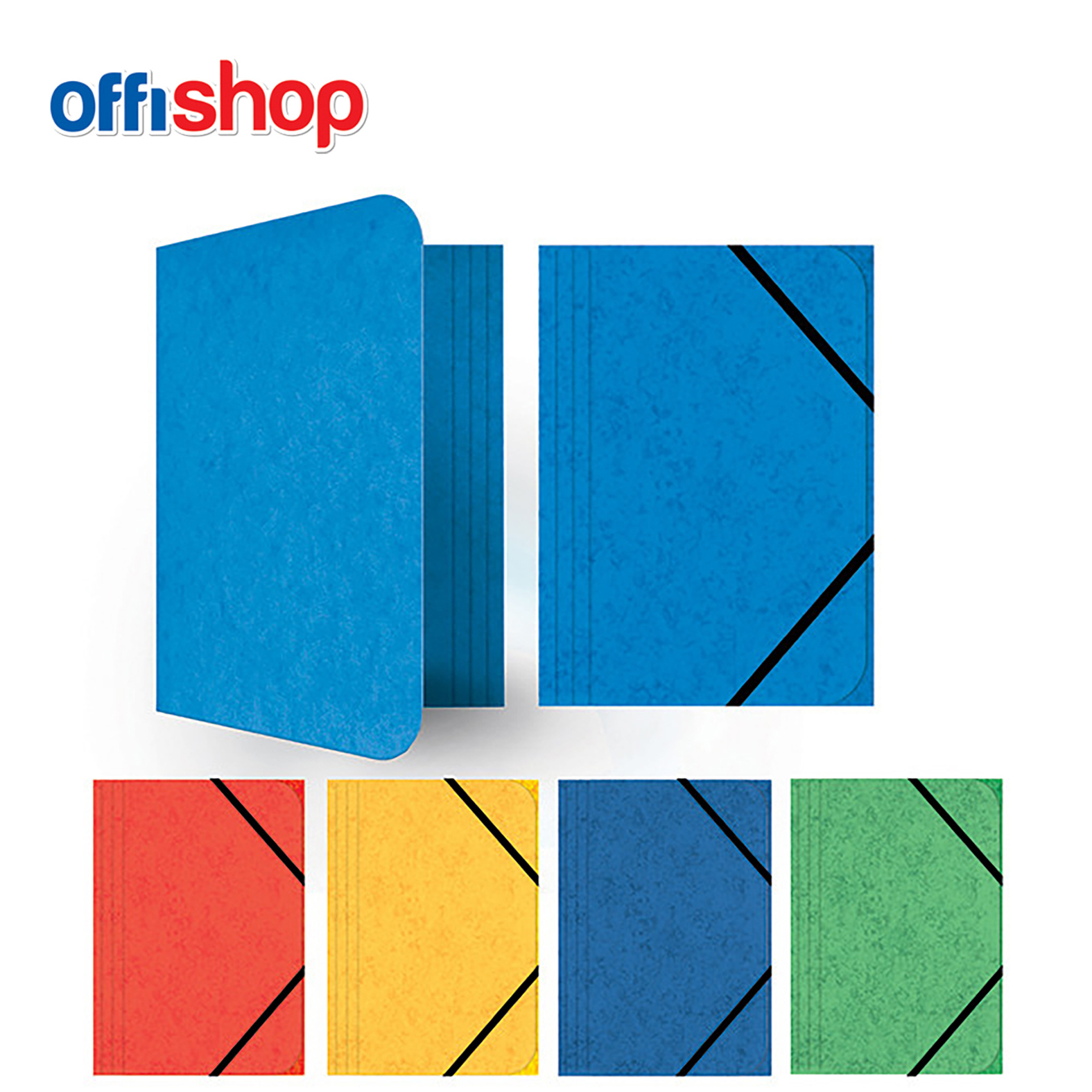 FASCIKLA SA GUMOM PREŠPAN CRVENA 317*236 OF305 - OFFISHOP | Kancelarijski materijal | NBK