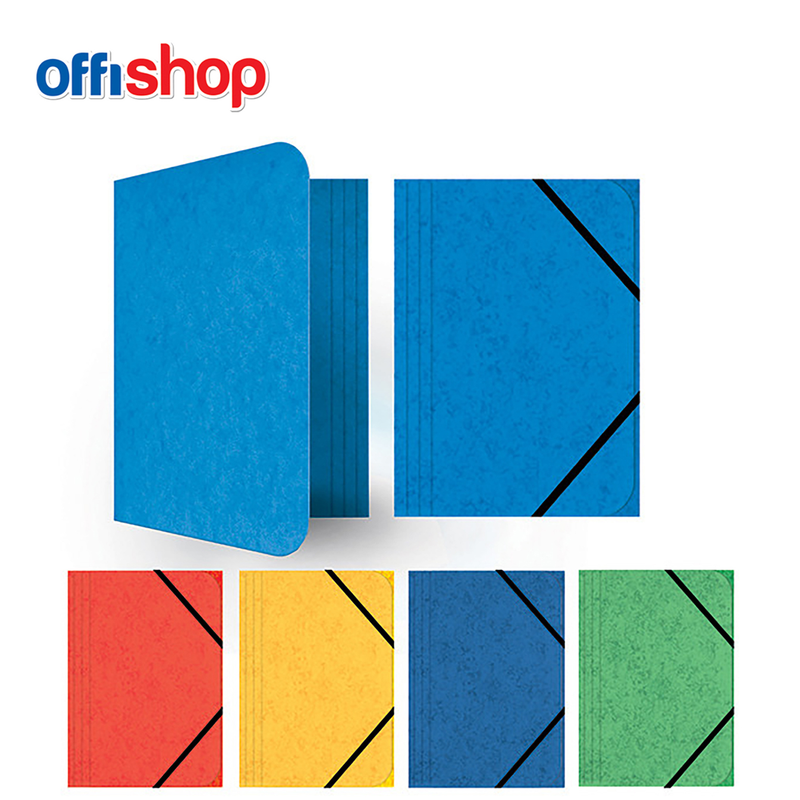FASCIKLA SA GUMOM PREŠPAN ZELENA 317*236 OF307 - OFFISHOP | Kancelarijski materijal | NBK