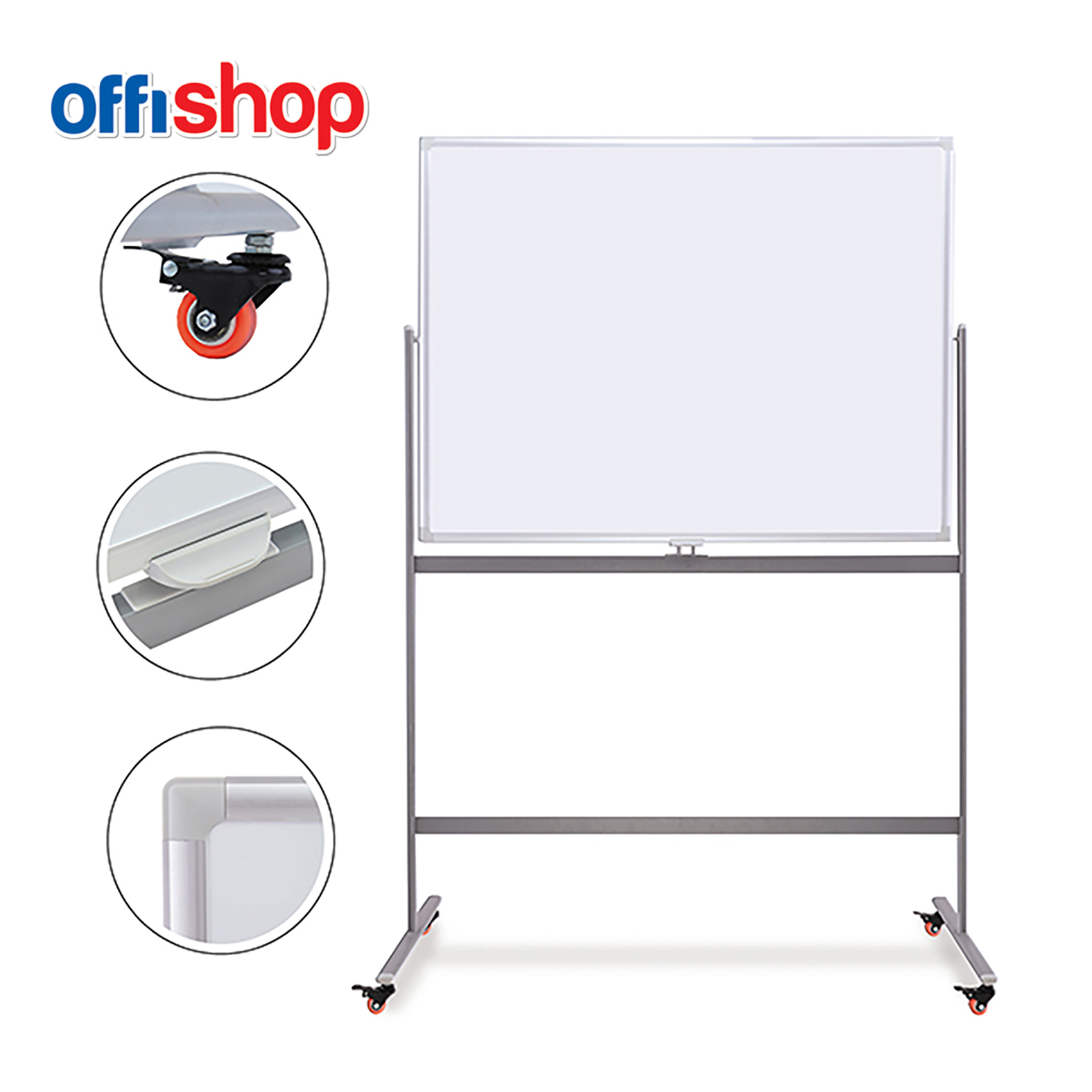 TABLA BELA MAGNETNA VISEĆA SA POSTOLJEM LUX 90X120 OF339 - OFFISHOP | Kancelarijski materijal | NBK