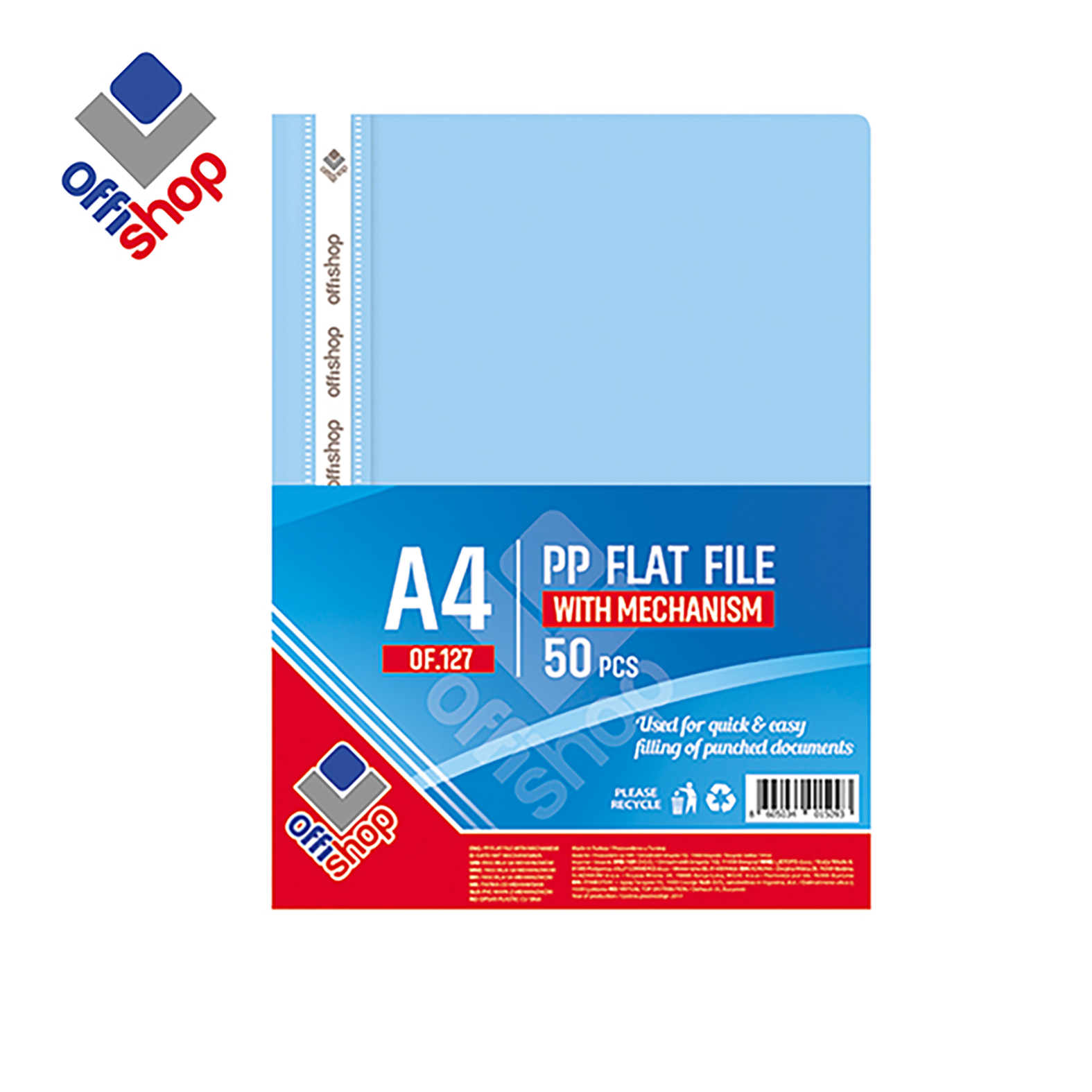 FASCIKLA PVC MEHANIKA SVETLO PLAVA OF127 - OFFISHOP | Kancelarijski materijal | NBK