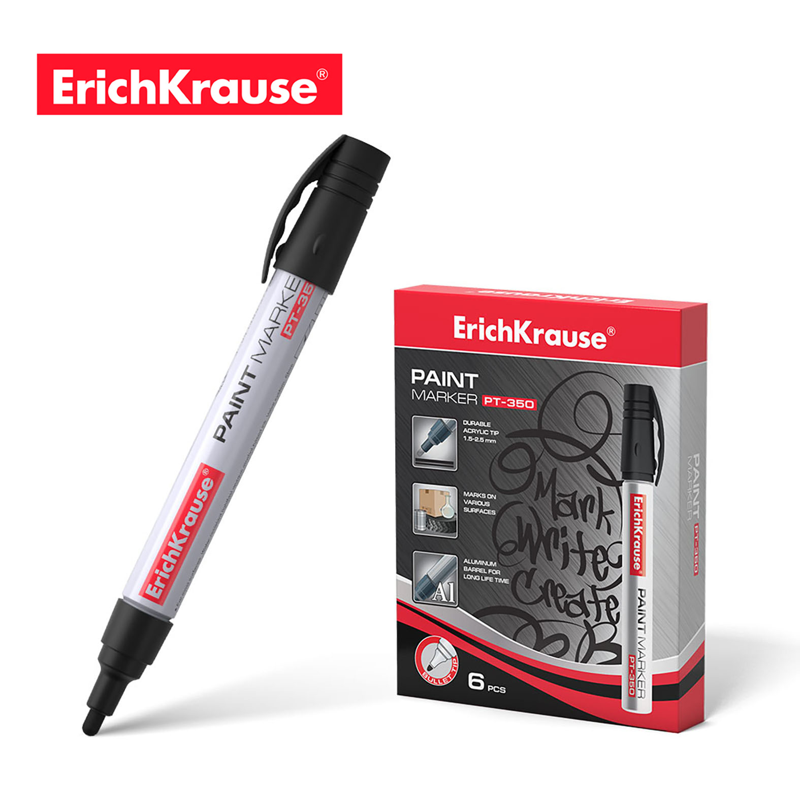 MARKER PAINT CRNI 37292 - ERICHKRAUS | Pisaći pribor | NBK