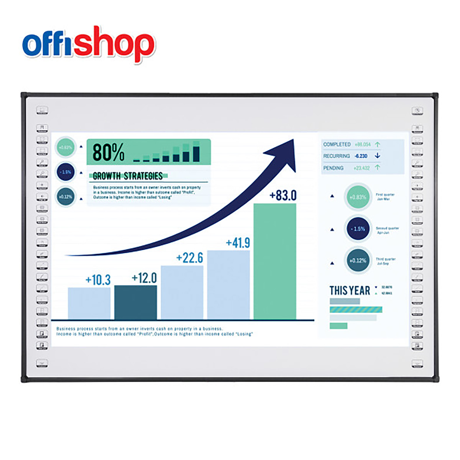 INTERAKTIVNA BELA TABLA 90" 180*112CM OF499 - OFFISHOP | Kancelarijski materijal | NBK