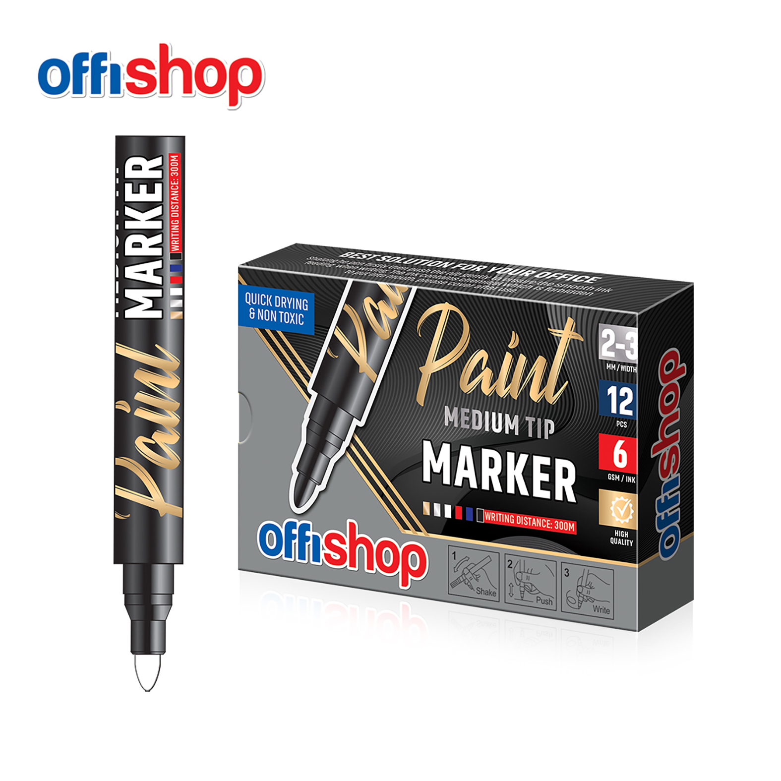 PAINT MARKER ALUM. 65GR MEDIUM BELI OF524 - S-COOL | Pisaći pribor | NBK