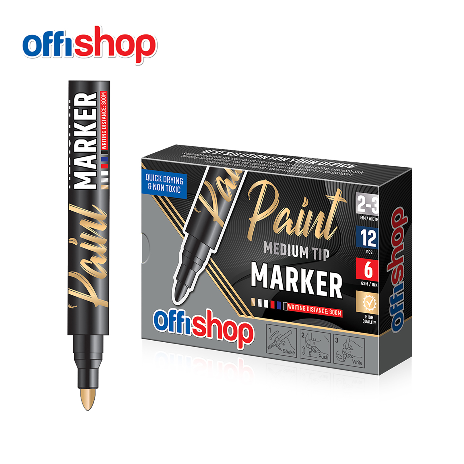 PAINT MARKER ALUM. 65GR MEDIUM ZLATNI OF525 - S-COOL | Pisaći pribor | NBK