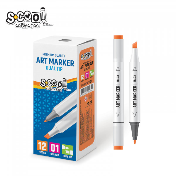 MARKER ART OBOSTRANI ORANZ 6MM-3MM SC1839 - S-COOL | Pisaći pribor | NBK