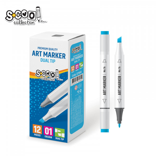 MARKER ART OBOSTRANI SVETLO PLAVI 6MM-3MM SC1840 - S-COOL | Pisaći pribor | NBK