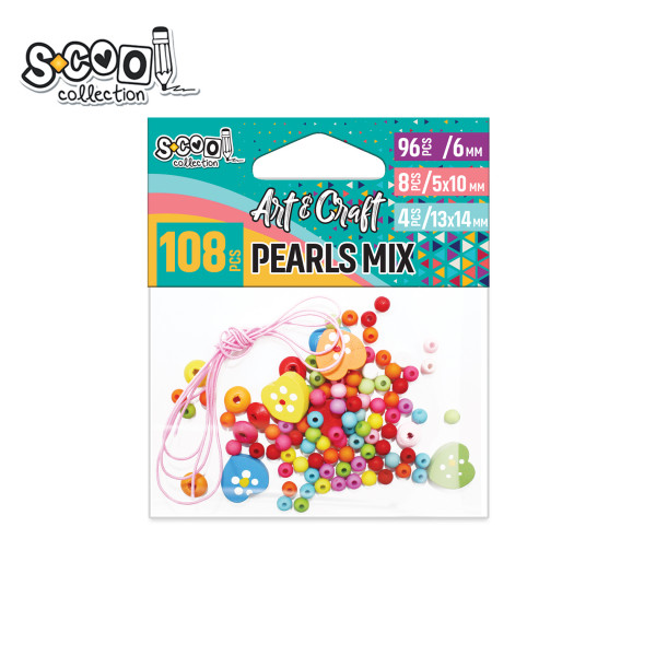 KRAFT UKRASNE PERLE VIŠE OBLIKA + TRAKA 1/108 SC2002 - KRAFT | Party, kraft, kreativni i dekorativni program | NBK