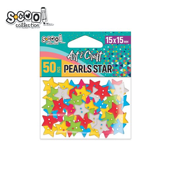 KRAFT UKRASNE PERLE OBLIK ZVEZDA 15x15mm 1/50 SC2008 - KRAFT | Party, kraft, kreativni i dekorativni program | NBK