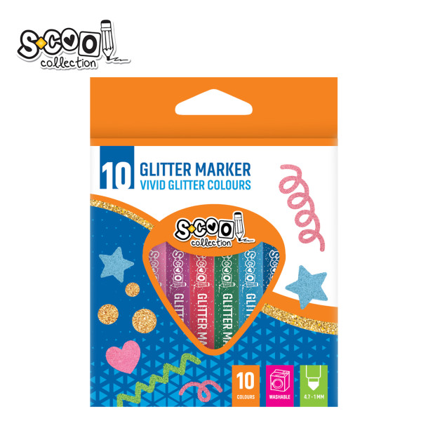 FLOMASTER MARKER S-COOL GLITTER 1/10 SC2392 - S-COOL | Školski pribor - slika 3 | NBK