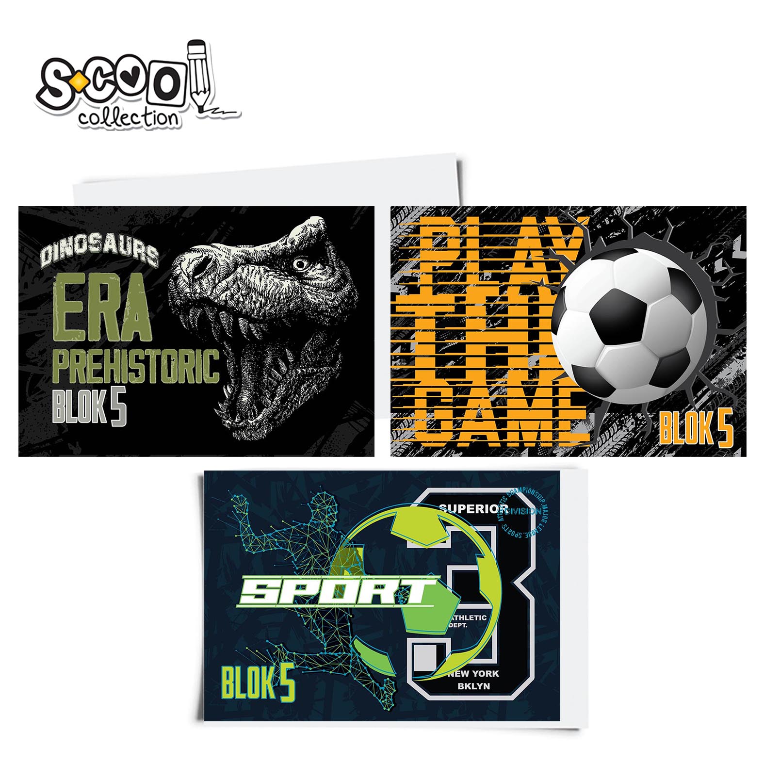 BLOK ZA CRTANJE BR.5 MUŠKI MOTIVI SC2305 - S-COOL | Školski pribor | NBK