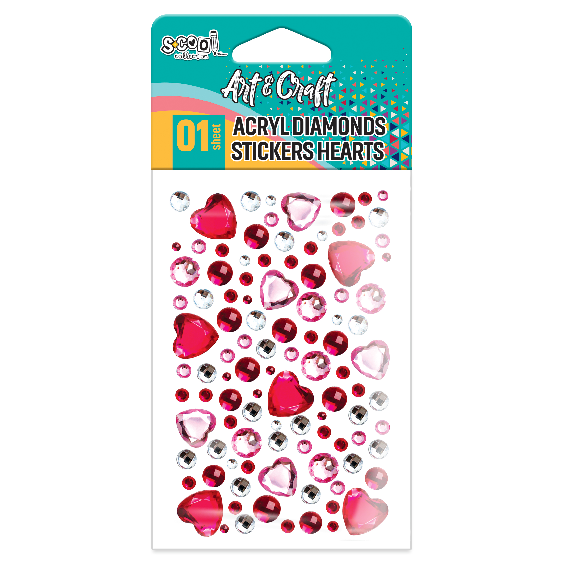 KRAFT UKRASNI STIKER ACRYL DIAMOND 95*150MM SC2412 - KRAFT | Party, kraft, kreativni i dekorativni program | NBK